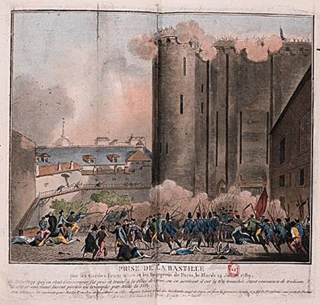 Janinet, Jean-Francois: Sturm der Garde auf die Bastille am 14.07.1789