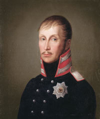 Friedrich Wilhelm III. (1770-1840) war ab 1797 König von Preußen. Unter seiner Regentschaft erlebte der preußische Staat die Schlappe von Jena und Auerstedt aber auch die Stein-Hardenbergischen Reformversuche zur Moderniesierung des Staates.
